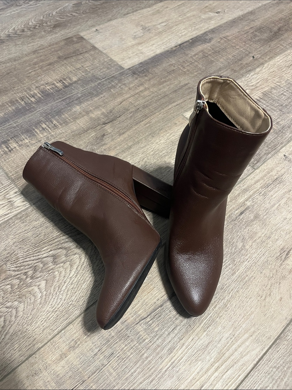 Brown Women's Mid-Heel Ankle Boots - Classic Style